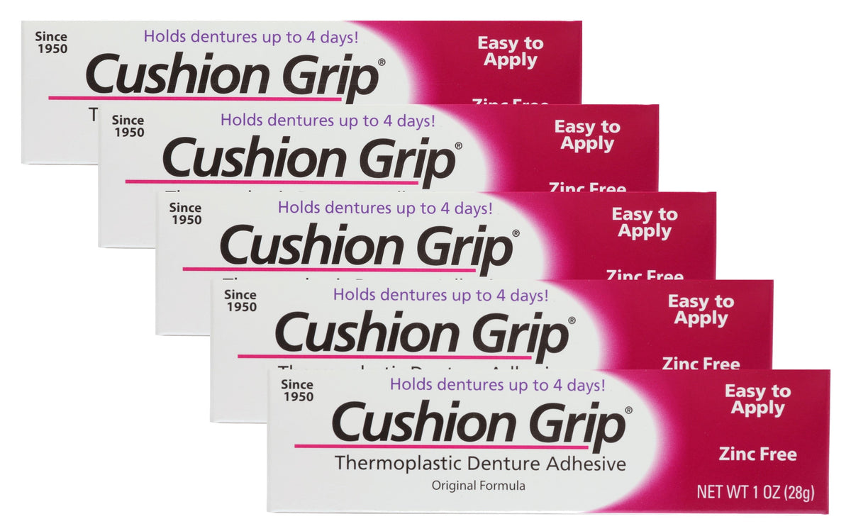 Cushion Grip Thermoplastic Denture Adhesive - 1 oz (Pack of 2)